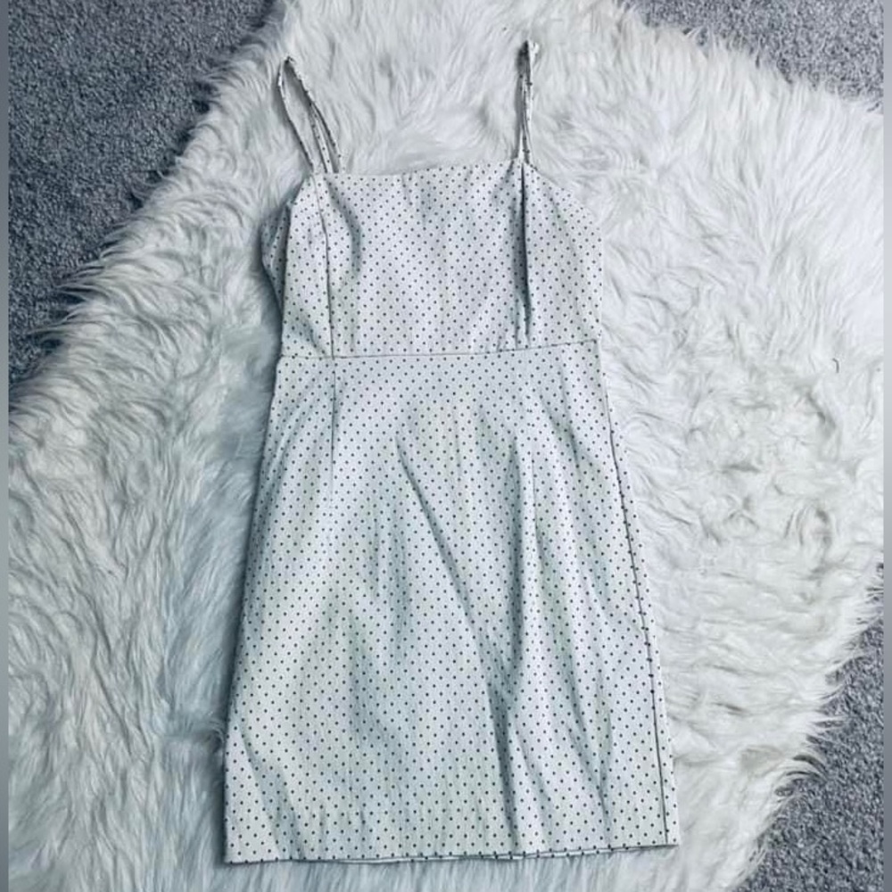 NWT Forever 21 white with black polka dots dress size small